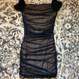 Ruched Bebe cocktail dress